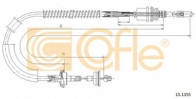 COFLE 151355 -  Трос, управление сцеплением