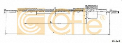 COFLE 15224 -  Трос, управление сцеплением