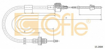 COFLE 152684 -  Трос, управление сцеплением