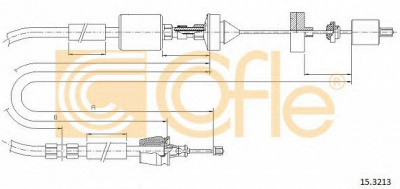COFLE 153213 -  Трос, управление сцеплением
