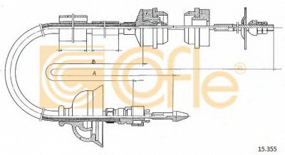 COFLE 15355 -  Трос, управление сцеплением