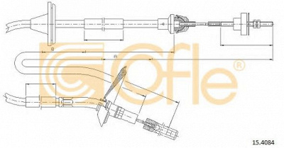 COFLE 154084 -  Трос, управление сцеплением