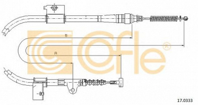 COFLE 170333 -  Трос, стояночная тормозная система