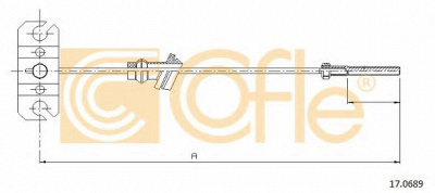 COFLE 170689 -  Трос, стояночная тормозная система