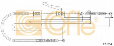COFLE 171654 -  Трос, стояночная тормозная система
