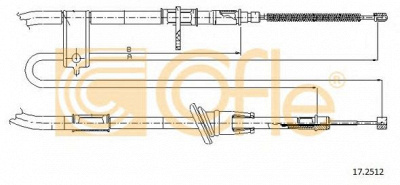COFLE 172512 -  Трос, стояночная тормозная система