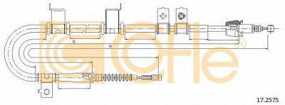 COFLE 172575 -  Трос, стояночная тормозная система