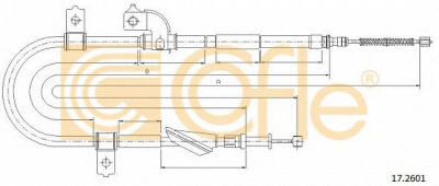 COFLE 172601 -  Трос, стояночная тормозная система
