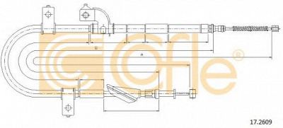 COFLE 172609 -  Трос, стояночная тормозная система