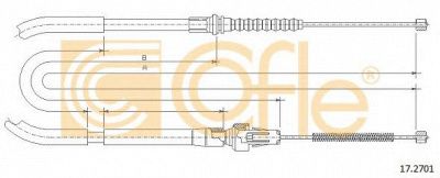COFLE 172701 -  Трос, стояночная тормозная система