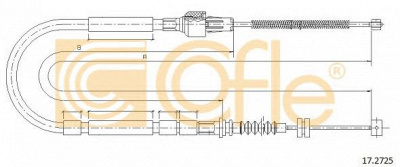 COFLE 172725 -  Трос, стояночная тормозная система
