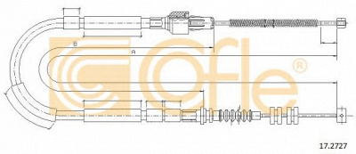 COFLE 172727 -  Трос, стояночная тормозная система