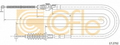 COFLE 172732 -  Трос, стояночная тормозная система