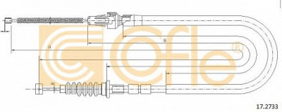 COFLE 172733 -  Трос, стояночная тормозная система