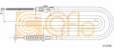 COFLE 172735 -  Трос, стояночная тормозная система