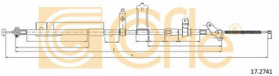 COFLE 172741 -  Трос, стояночная тормозная система