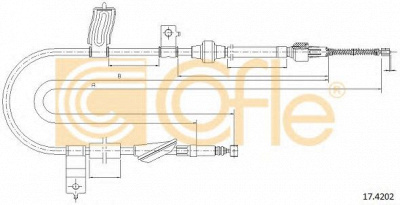 COFLE 174202 -  Трос, стояночная тормозная система