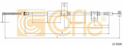 COFLE 175026 -  Трос, стояночная тормозная система
