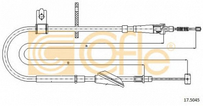 COFLE 175045 -  Трос, стояночная тормозная система