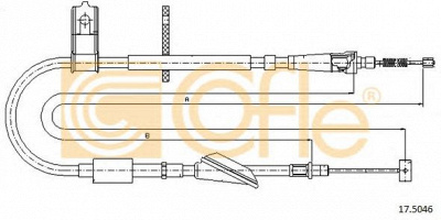 COFLE 175046 -  Трос, стояночная тормозная система