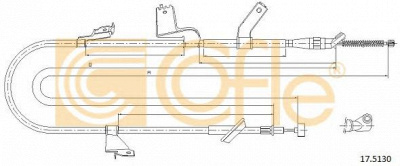 COFLE 175130 -  Трос, стояночная тормозная система