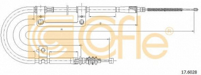 COFLE 176028 -  Трос, стояночная тормозная система