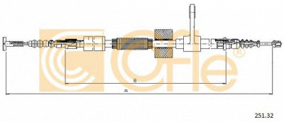 COFLE 25132 -  Трос, стояночная тормозная система