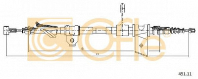 COFLE 45111 -  Трос, стояночная тормозная система