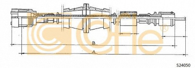 COFLE s24050 -  Тросик спидометра