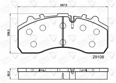 COMLINE acv042hd -  Комплект тормозных колодок, дисковый тормоз