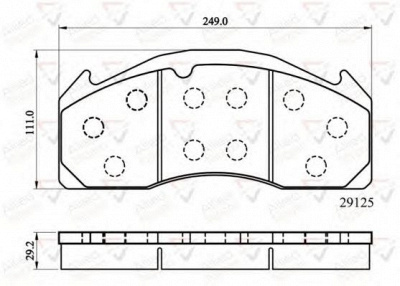 COMLINE acv055hd -  Комплект тормозных колодок, дисковый тормоз