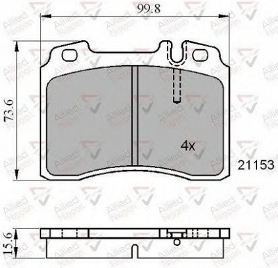 COMLINE adb01006 -  Комплект тормозных колодок, дисковый тормоз