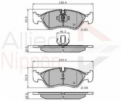 COMLINE adb01007 -  Комплект тормозных колодок, дисковый тормоз