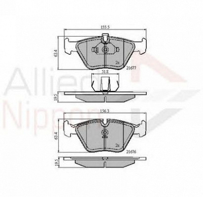 COMLINE adb01010 -  Комплект тормозных колодок, дисковый тормоз