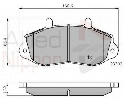 COMLINE adb01021 -  Комплект тормозных колодок, дисковый тормоз