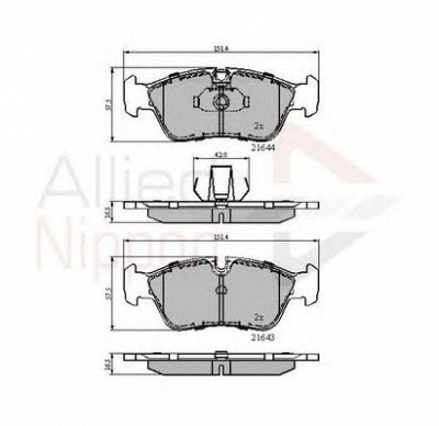 COMLINE adb01023 -  Комплект тормозных колодок, дисковый тормоз