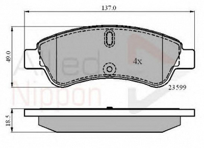 COMLINE adb01033 -  Комплект тормозных колодок, дисковый тормоз