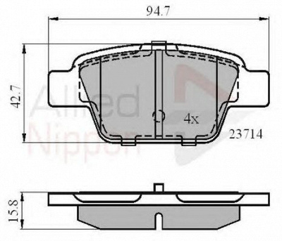 COMLINE adb01039 -  Комплект тормозных колодок, дисковый тормоз