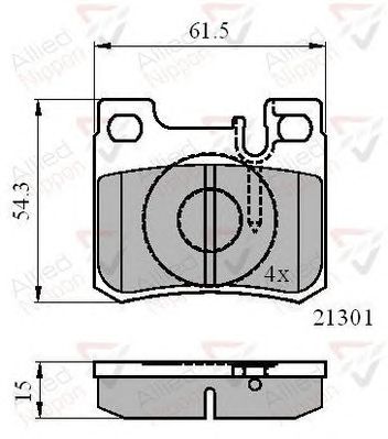 COMLINE adb01067 -  Комплект тормозных колодок, дисковый тормоз