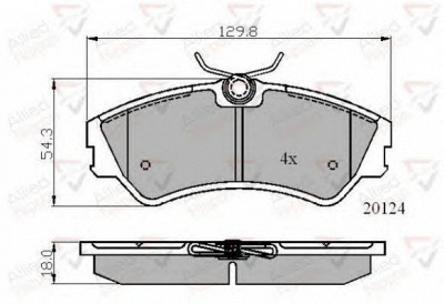 COMLINE adb01073 -  Комплект тормозных колодок, дисковый тормоз