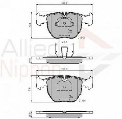 COMLINE adb01096 -  Комплект тормозных колодок, дисковый тормоз