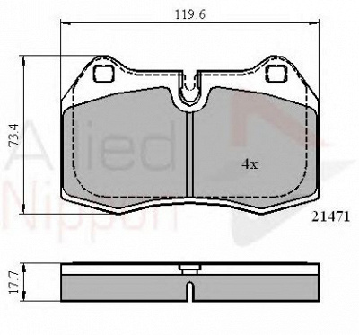 COMLINE adb01097 -  Комплект тормозных колодок, дисковый тормоз