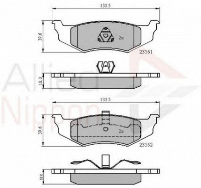 COMLINE adb01100 -  Комплект тормозных колодок, дисковый тормоз