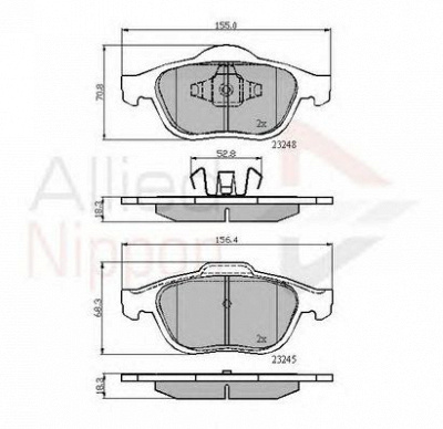 COMLINE adb01116 -  Комплект тормозных колодок, дисковый тормоз