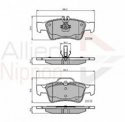 COMLINE adb01118 -  Комплект тормозных колодок, дисковый тормоз