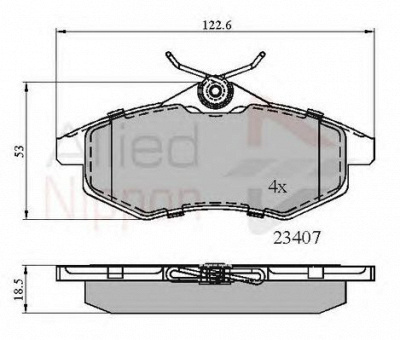 COMLINE adb01145 -  Комплект тормозных колодок, дисковый тормоз