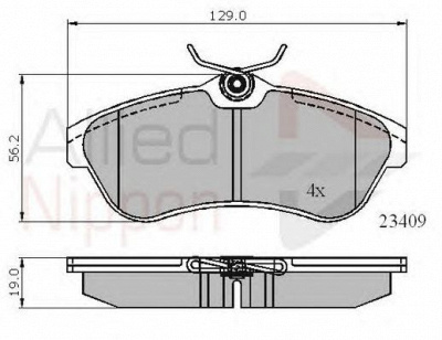 COMLINE adb01146 -  Комплект тормозных колодок, дисковый тормоз