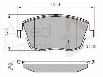 COMLINE adb01147 -  Комплект тормозных колодок, дисковый тормоз