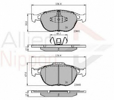 COMLINE adb01150 -  Комплект тормозных колодок, дисковый тормоз