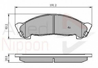 COMLINE adb01175 -  Комплект тормозных колодок, дисковый тормоз